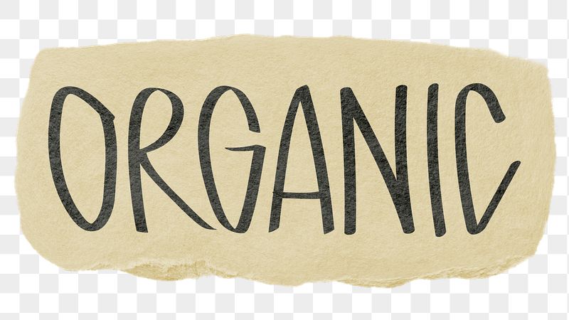 Organic png word sticker typography, | Free PNG - rawpixel