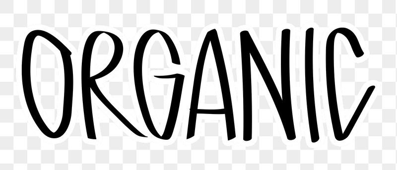 Organic png word sticker typography, | Free PNG - rawpixel