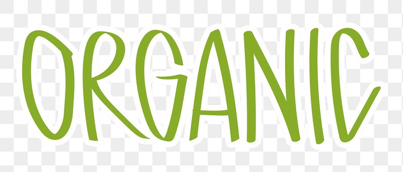 Organic png word sticker typography, | Free PNG - rawpixel