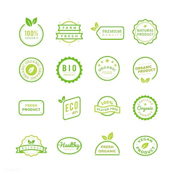 Organic product stamp emblems set illustratio.. | Free stock vector - 463423