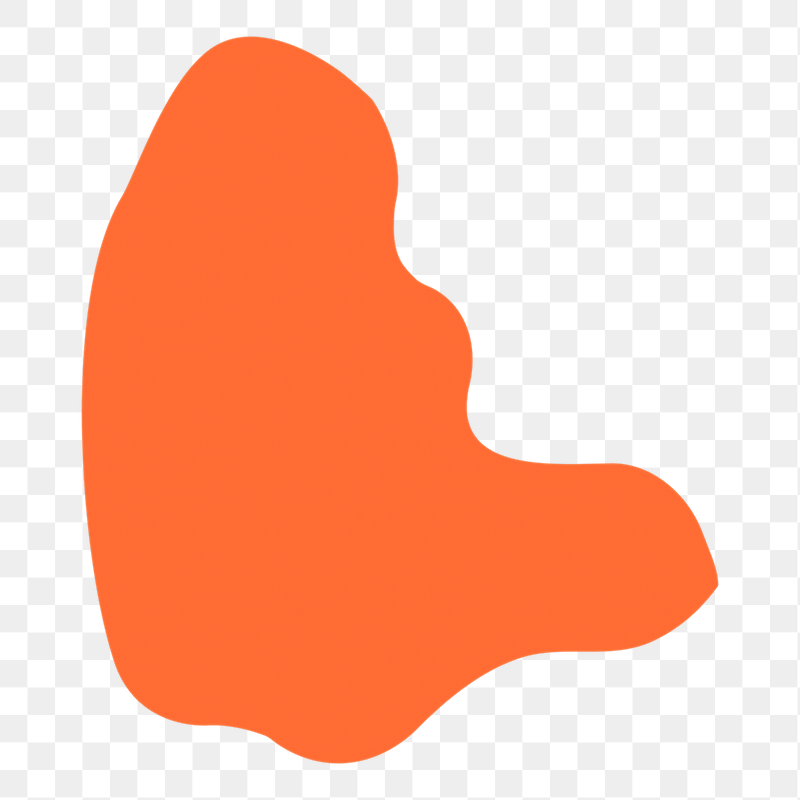 Organic shape png orange badge | Free PNG - rawpixel