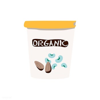 Organic soybean and almond yogurt vector | Free stock vector - 516575