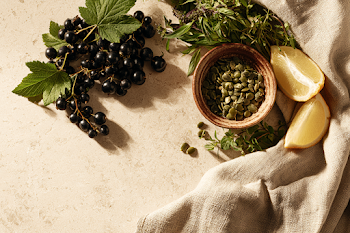 Organic Summer Cooking Ingredients Flat Lay