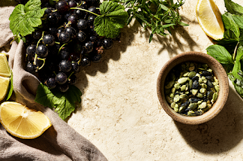 Organic Summer Cooking Ingredients Flat Lay