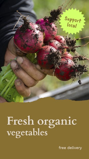 Organic vegetables Instagram story template, | Free PSD Template - rawpixel