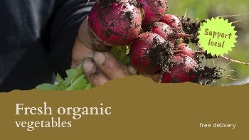 Organic vegetables PowerPoint presentation template, | Free PSD Template - rawpixel