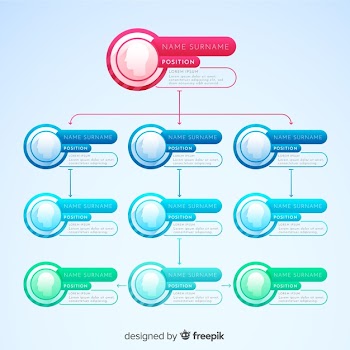 Organization chart design Free Vector