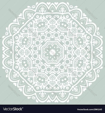 Orient ornamental round lace vector image