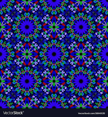 Oriental abstract floral kaleidoscope petal vector image