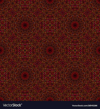 Oriental abstract maroon mandala mosaic ornament vector image
