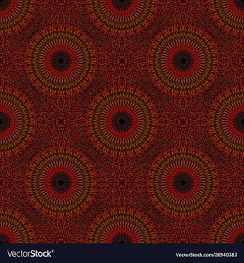 Oriental abstract maroon mandala mosaic ornament vector image