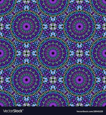 Oriental abstract seamless kaleidoscope pattern vector image