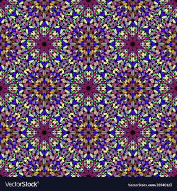 Oriental abstract stone mosaic petal pattern vector image