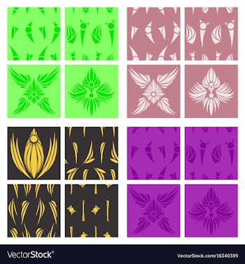 Oriental assembly of patterns vector image