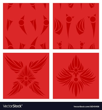 Oriental assembly of patterns vector image