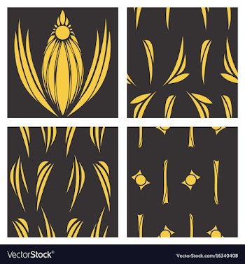 Oriental assembly of patterns vector image