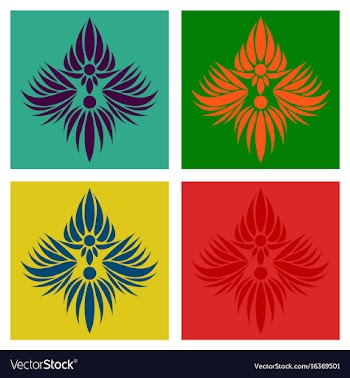 Oriental assembly of patterns vector image