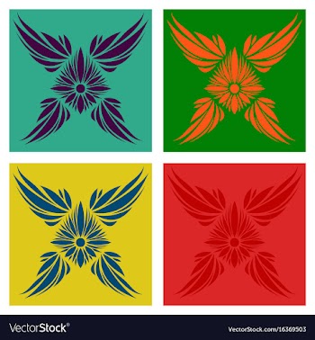 Oriental assembly of patterns vector image
