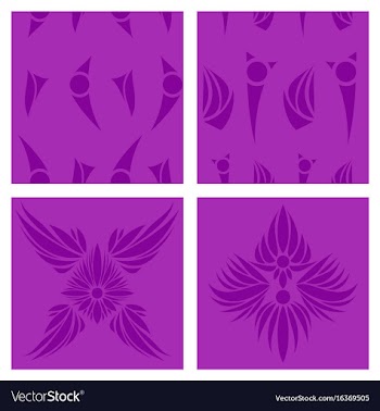 Oriental assembly of patterns vector image