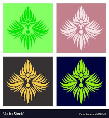 Oriental assembly of patterns vector image