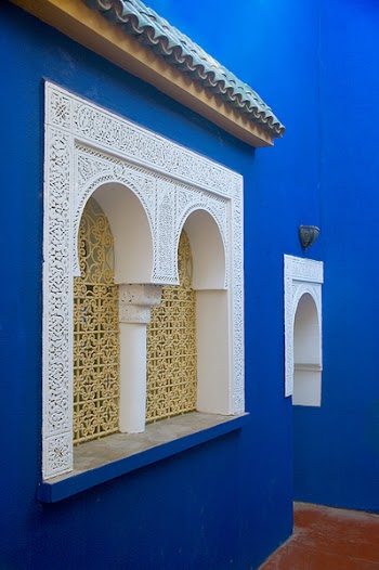 oriental Blue wall Majorelle garden, Marrakech, Maroc