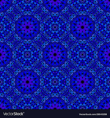 Oriental bohemian abstract floral petal pattern vector image