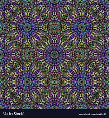 Oriental colorful seamless abstract floral vector image