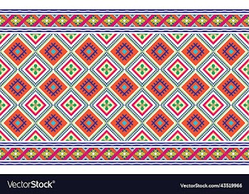 oriental ethnic geometry ikat seamless pattern