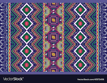 oriental ethnic geometry ikat seamless pattern