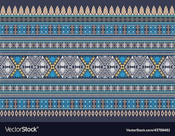 oriental ethnic geometry ikat seamless pattern