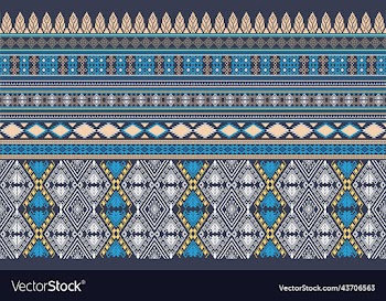 oriental ethnic geometry ikat seamless pattern