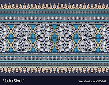 oriental ethnic geometry ikat seamless pattern