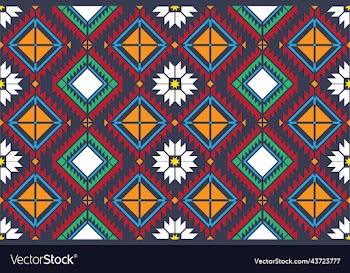 oriental ethnic geometry ikat seamless pattern
