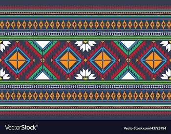 oriental ethnic geometry ikat seamless pattern