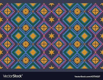 oriental ethnic geometry ikat seamless pattern
