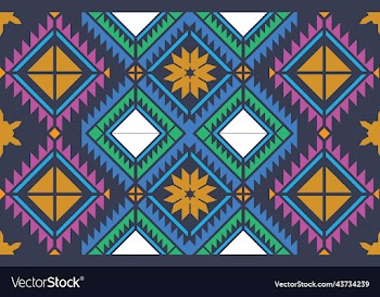 oriental ethnic geometry ikat seamless pattern