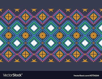 oriental ethnic geometry ikat seamless pattern