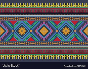 oriental ethnic geometry ikat seamless pattern