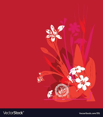 Oriental flower vector image