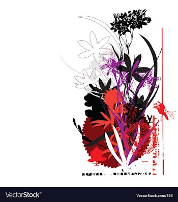 Oriental flower vector image