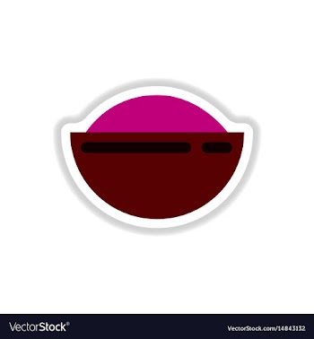 Oriental fried rice sticker vector image