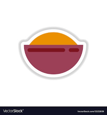 Oriental fried rice sticker vector image