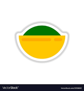 Oriental fried rice sticker vector image