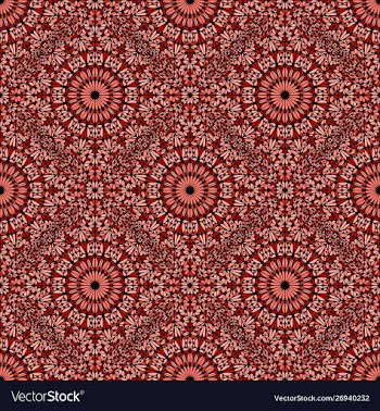 Oriental geometrical abstract floral pattern vector image