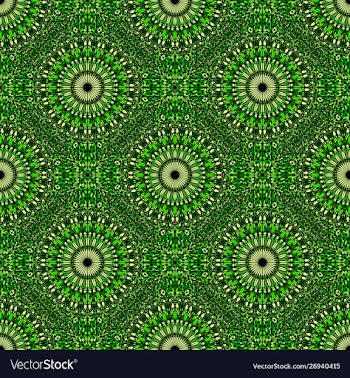 Oriental geometrical abstract green mandala vector image