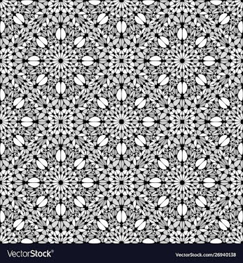 Oriental geometrical bohemian gravel mosaic petal vector image