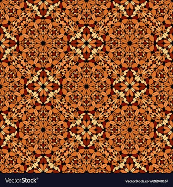 Oriental geometrical bohemian gravel mosaic petal vector image