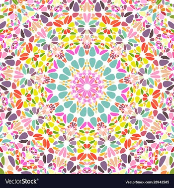 Oriental geometrical dynamic gemstone mosaic vector image