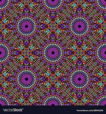 Oriental geometrical kaleidoscope pattern vector image