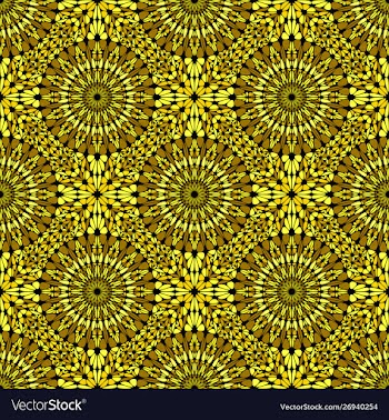 Oriental golden geometrical floral pattern vector image